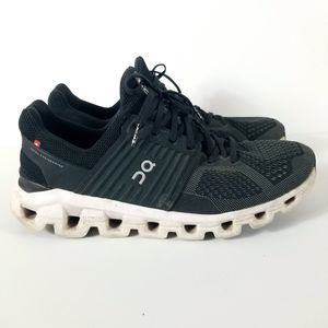 On Running Black and White Athletic Shoes